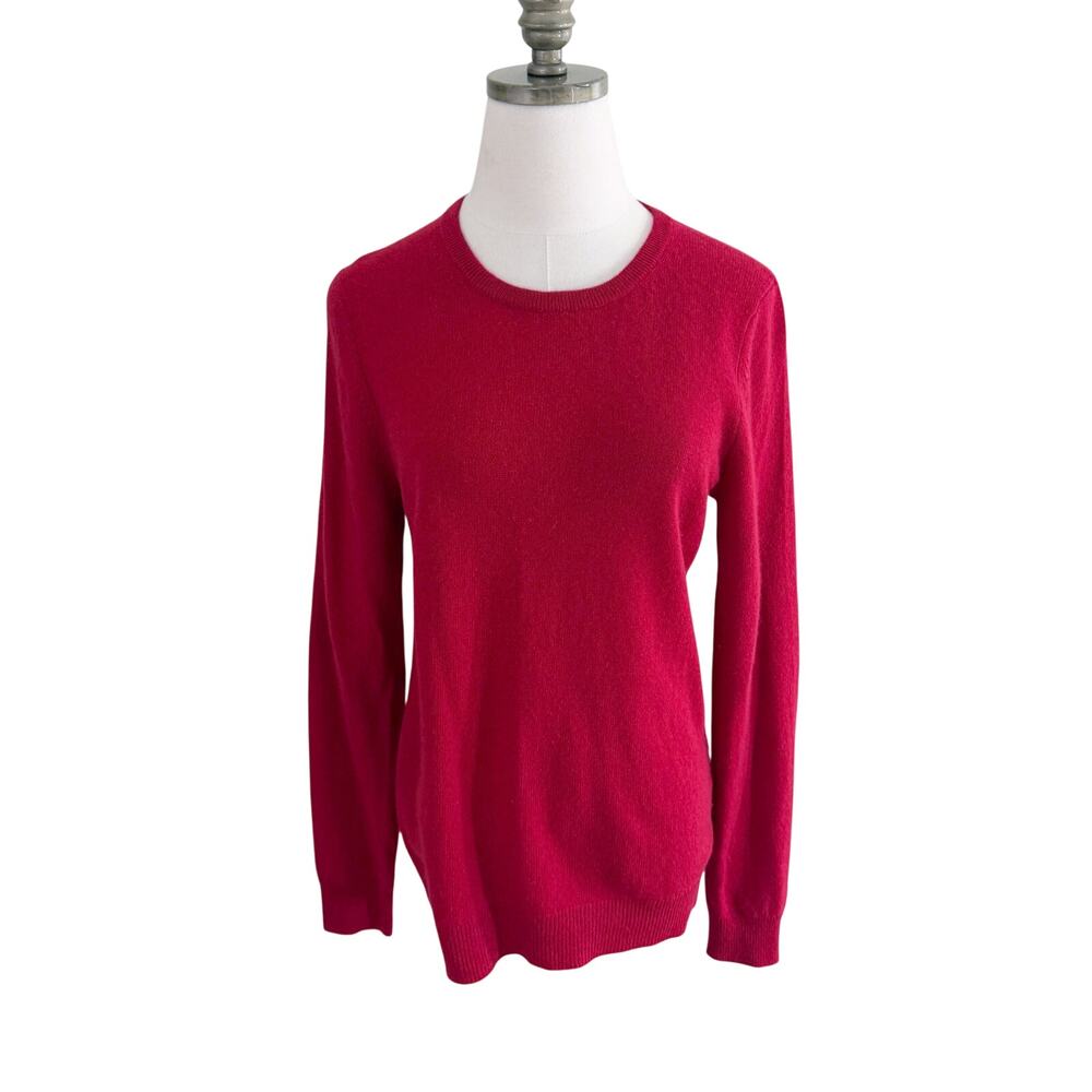 Charter Club Red 100% Cashmere Sweater Women's Size Small EUC Crew Neck